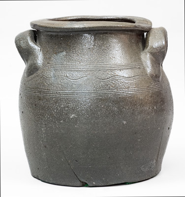 Attrib. Benjamin Anderson Pottery, Hawkins County, TN Salt-Glazed Stoneware Jar