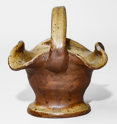 Salt-Glazed Middle Tenn. Stoneware Basket, late 19th or early 20th century