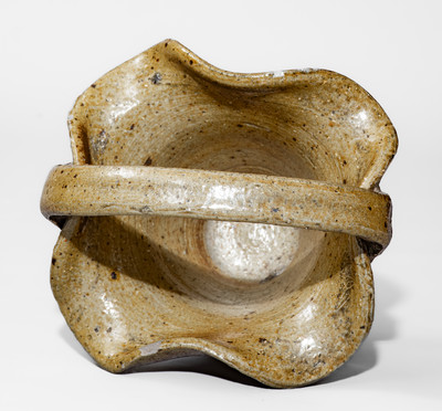 Salt-Glazed Middle Tenn. Stoneware Basket, late 19th or early 20th century