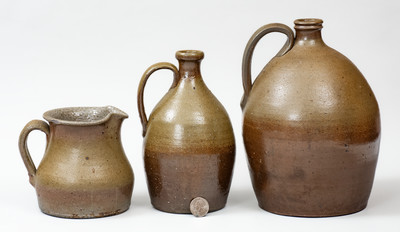 Three Pieces of Middle Tennessee Salt-Glazed Stoneware