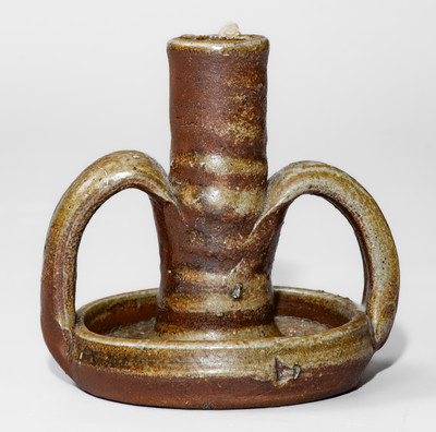 Middle Tennessee Salt-Glazed Stoneware Candlestick