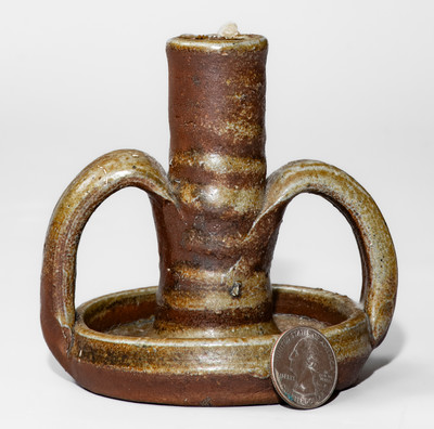 Middle Tennessee Salt-Glazed Stoneware Candlestick