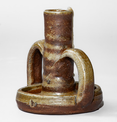 Middle Tennessee Salt-Glazed Stoneware Candlestick