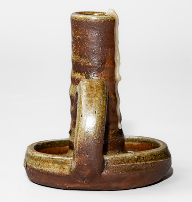 Middle Tennessee Salt-Glazed Stoneware Candlestick
