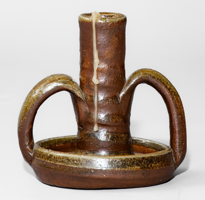 Middle Tennessee Salt-Glazed Stoneware Candlestick