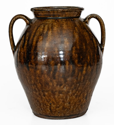 Buncombe County, NC Alkaline-Glazed Stoneware Jar, second half 19th century