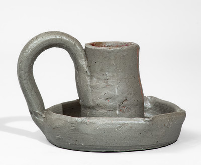 Middle Tennessee Salt-Glazed Stoneware Candlestick, late 19th or early 20th century