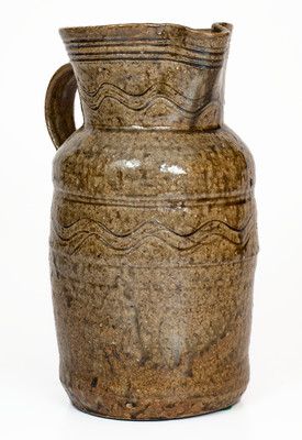 Alkaline-Glazed Stoneware Pitcher, Georgia or Alabama, circa 1850-80