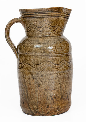 Alkaline-Glazed Stoneware Pitcher, Georgia or Alabama, circa 1850-80