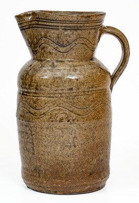 Alkaline-Glazed Stoneware Pitcher, Georgia or Alabama, circa 1850-80