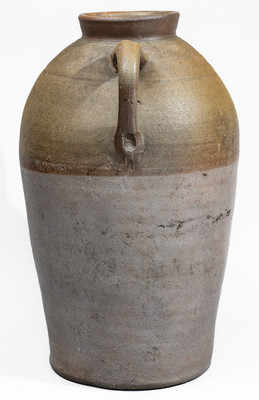 Large-Sized Middle Tennessee Salt-Glazed Stoneware Vase w/ Brown Slip Decoration