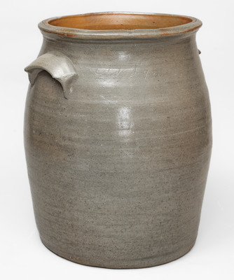 Extremely Rare "AJ Lafever," White County, Tennessee Large-Sized Salt-Glazed Stoneware Jar