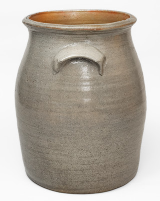 Extremely Rare "AJ Lafever," White County, Tennessee Large-Sized Salt-Glazed Stoneware Jar