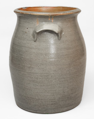 Extremely Rare "AJ Lafever," White County, Tennessee Large-Sized Salt-Glazed Stoneware Jar