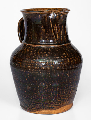Alkaline-Glazed Stoneware Pitcher, probably W.F. Hahn, Trenton, South Carolina