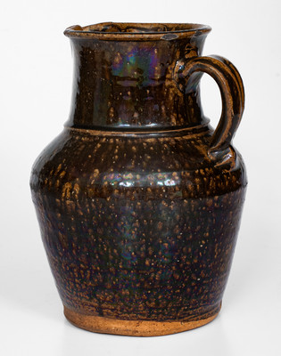 Alkaline-Glazed Stoneware Pitcher, probably W.F. Hahn, Trenton, South Carolina