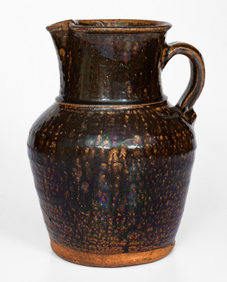 Alkaline-Glazed Stoneware Pitcher, probably W.F. Hahn, Trenton, South Carolina