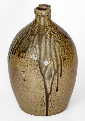 Salt-Glazed Stoneware Jug w/ Dramatic Glaze Runs, probably John Anderson Craven, Randolph County, NC