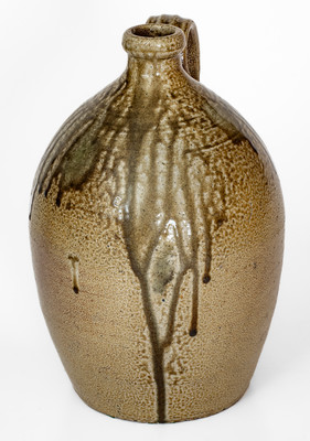 Salt-Glazed Stoneware Jug w/ Dramatic Glaze Runs, probably John Anderson Craven, Randolph County, NC