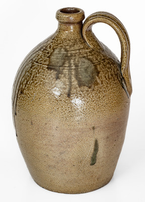 Salt-Glazed Stoneware Jug w/ Dramatic Glaze Runs, probably John Anderson Craven, Randolph County, NC