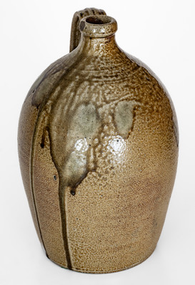Salt-Glazed Stoneware Jug w/ Dramatic Glaze Runs, probably John Anderson Craven, Randolph Co, NC