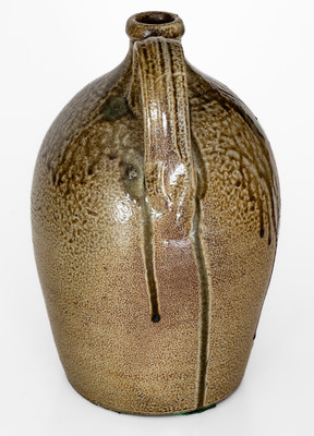 Salt-Glazed Stoneware Jug w/ Dramatic Glaze Runs, probably John Anderson Craven, Randolph Co, NC