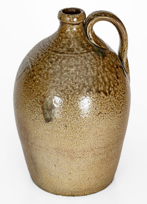 Salt-Glazed Stoneware Jug w/ Dramatic Glaze Runs, probably John Anderson Craven, Randolph Co, NC