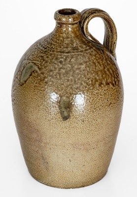 Salt-Glazed Stoneware Jug w/ Dramatic Glaze Runs, probably John Anderson Craven, Randolph Co, NC