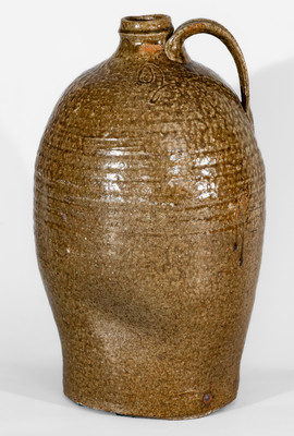 Extremely Rare "T.S. JARRARD / July 1880" Presentation Jug, attrib. Isaac Craven, White County, GA