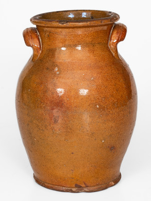 Tennessee Glazed Redware Jar, c1840-1880