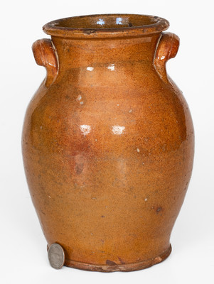 Tennessee Glazed Redware Jar, c1840-1880