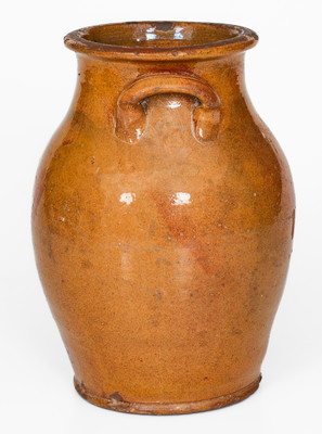 Tennessee Glazed Redware Jar, c1840-1880