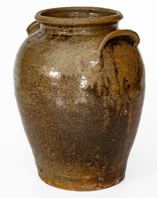 Edgefield District, South Carolina Stoneware Jar w/ Two Slash Marks, probably David Drake