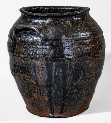 Attrib. John Whelchel, Gaffney, SC Area Alkaline-Glazed Stoneware Jar
