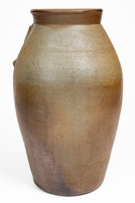 Very Rare Middle Tennessee Salt-Glazed Stoneware Churn w/ Incised Poem