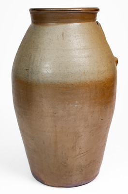 Very Rare Middle Tennessee Salt-Glazed Stoneware Churn w/ Incised Poem