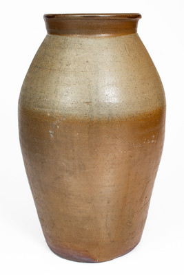 Very Rare Middle Tennessee Salt-Glazed Stoneware Churn w/ Incised Poem