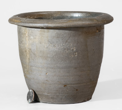 Scarce C.C. BALLARD / HAYS / N.C. Salt-Glazed Stoneware Jar