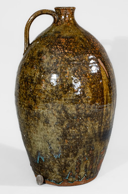 Alkaline-Glazed Stoneware Jug, possibly Upstate South Carolina
