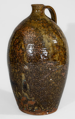 Alkaline-Glazed Stoneware Jug, possibly Upstate South Carolina
