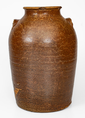 Scarce attrib. George U. Fletcher, Miles Mill, Edgefield District, SC Five-Gallon Stoneware Jar