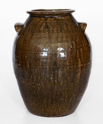 Catawba Valley, NC Alkaline-Glazed Stoneware Jar, second half 19th century