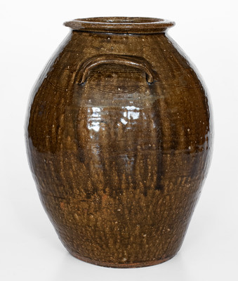 Catawba Valley, NC Alkaline-Glazed Stoneware Jar, second half 19th century