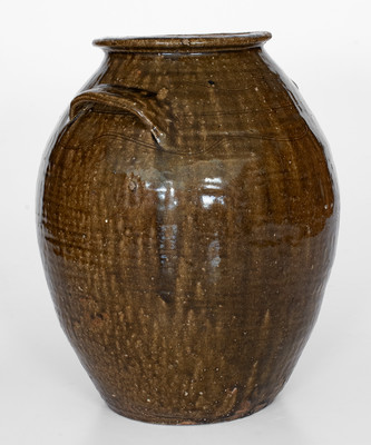 Catawba Valley, NC Alkaline-Glazed Stoneware Jar, second half 19th century
