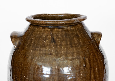 Catawba Valley, NC Alkaline-Glazed Stoneware Jar, second half 19th century