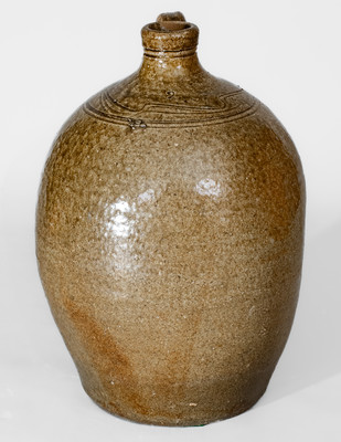 Two-Gallon Catawba Valley, NC Alkaline-Glazed Stoneware Jug, c1850-1880