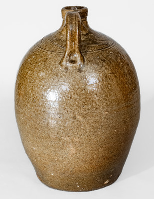 Two-Gallon Catawba Valley, NC Alkaline-Glazed Stoneware Jug, c1850-1880