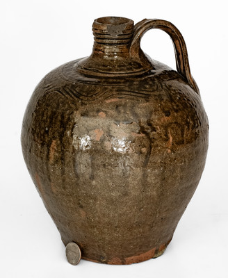 Alkaline-Glazed Lincoln County, North Carolina Stoneware Jug
