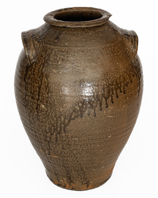 Alkaline-Glazed Stoneware Jar, Catawba Valley, NC or possibly Thomas Owenby, Union District, SC