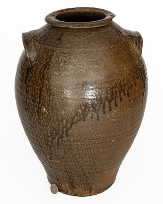 Alkaline-Glazed Stoneware Jar, Catawba Valley, NC or possibly Thomas Owenby, Union District, SC